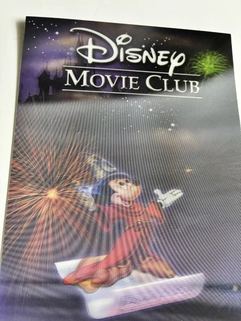 Disney Movie Club Exclusive 3D Lenticular Collector Card Flyer Sorcerer Mickey